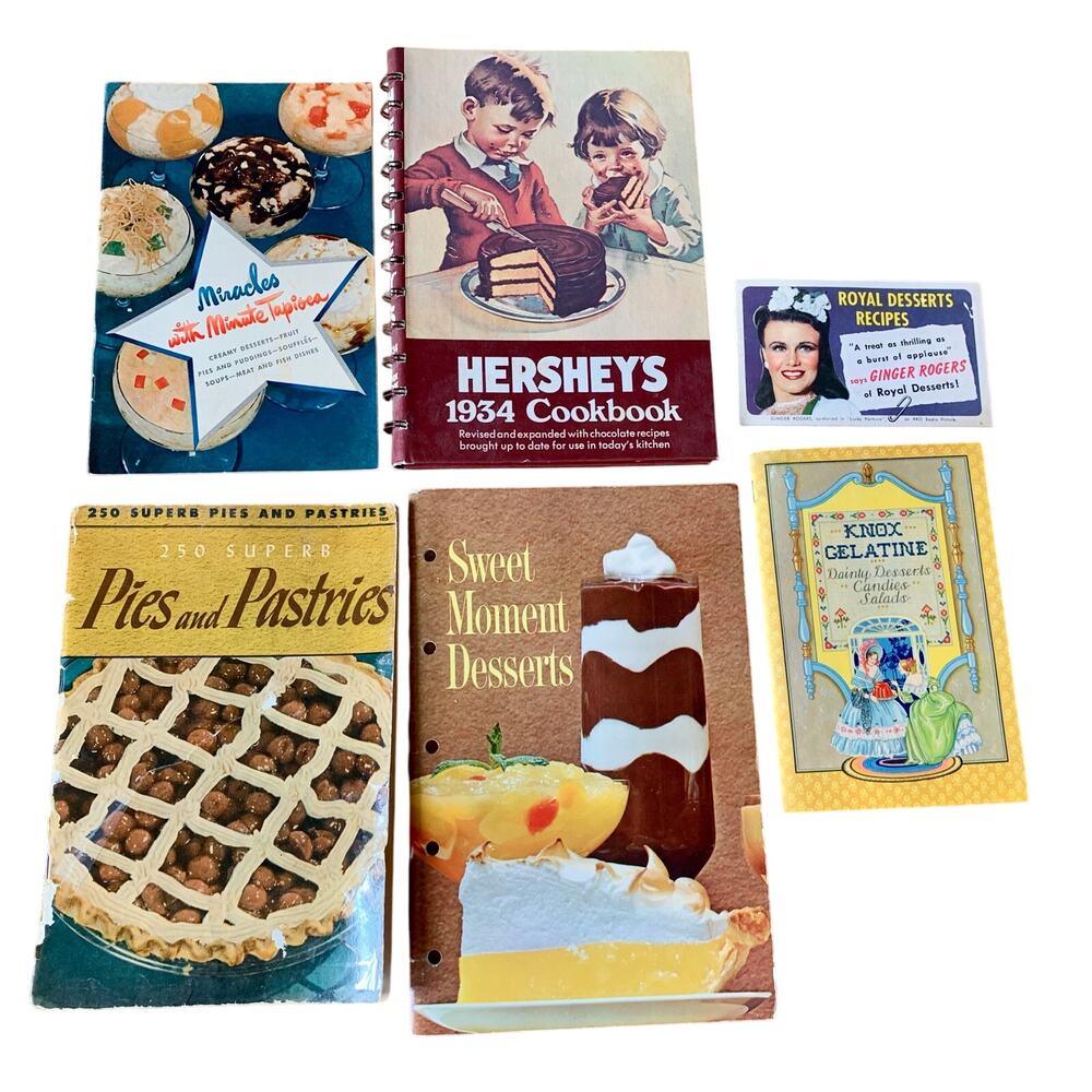 Vintage Baking Booklets Cookbooks Hersheys Knox Minute Tapioca General Foods